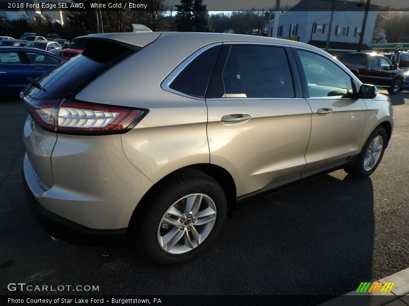 White Gold / Ebony 2018 Ford Edge SEL AWD