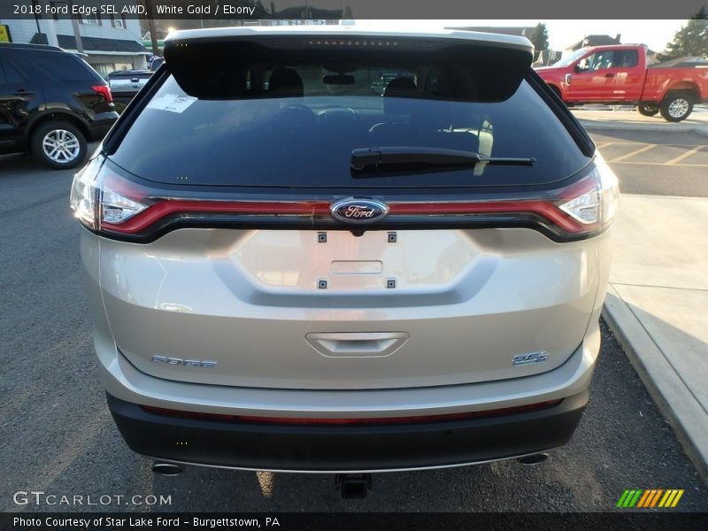 White Gold / Ebony 2018 Ford Edge SEL AWD