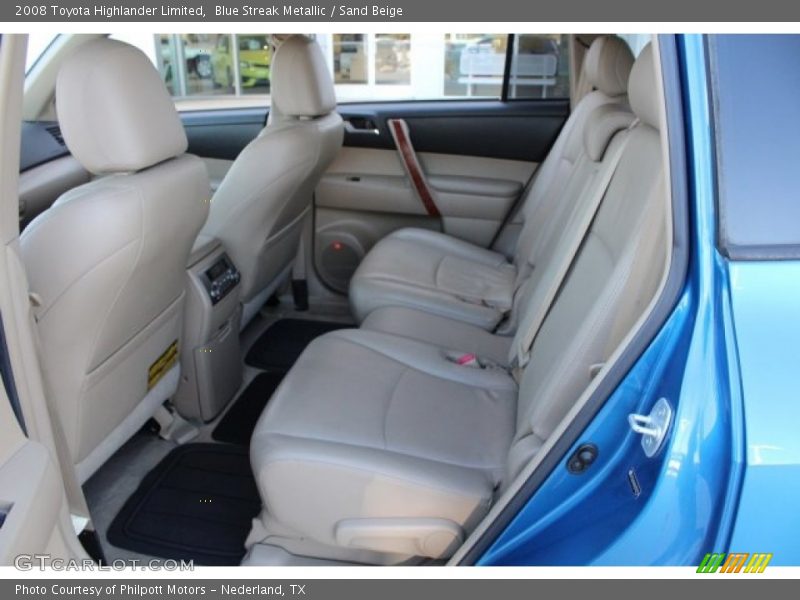 Blue Streak Metallic / Sand Beige 2008 Toyota Highlander Limited