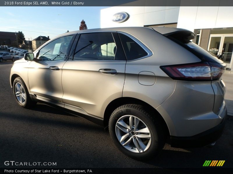 White Gold / Ebony 2018 Ford Edge SEL AWD