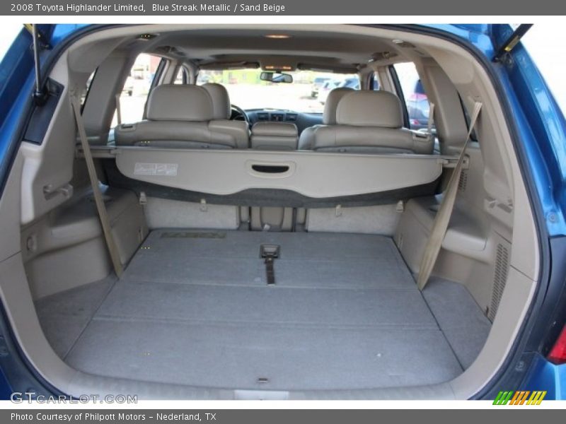 Blue Streak Metallic / Sand Beige 2008 Toyota Highlander Limited