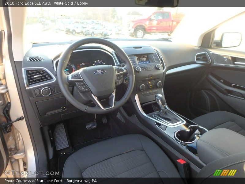 White Gold / Ebony 2018 Ford Edge SEL AWD
