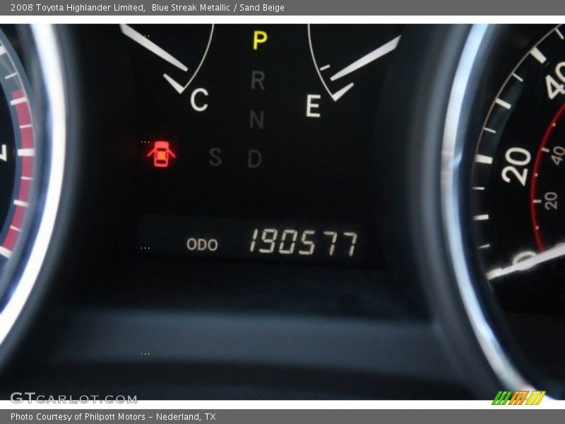 Blue Streak Metallic / Sand Beige 2008 Toyota Highlander Limited