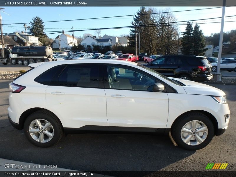 Oxford White / Ebony 2018 Ford Edge SE AWD