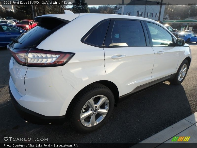 Oxford White / Ebony 2018 Ford Edge SE AWD