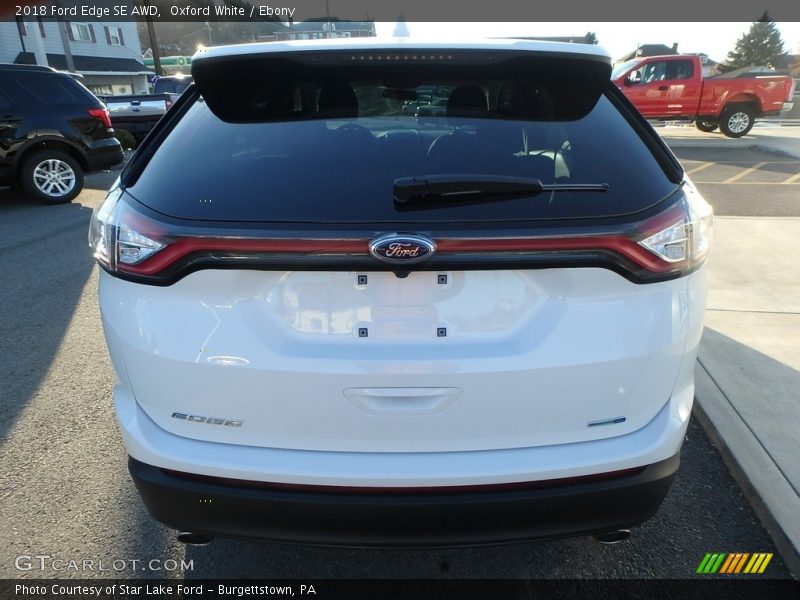 Oxford White / Ebony 2018 Ford Edge SE AWD