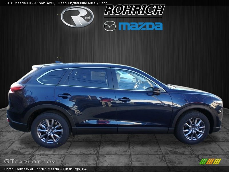 Deep Crystal Blue Mica / Sand 2018 Mazda CX-9 Sport AWD