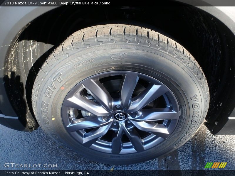 Deep Crystal Blue Mica / Sand 2018 Mazda CX-9 Sport AWD