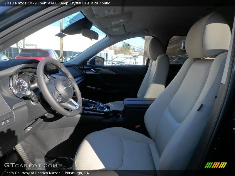 Deep Crystal Blue Mica / Sand 2018 Mazda CX-9 Sport AWD