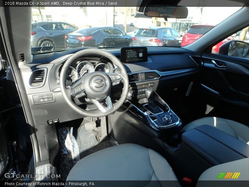 Deep Crystal Blue Mica / Sand 2018 Mazda CX-9 Sport AWD
