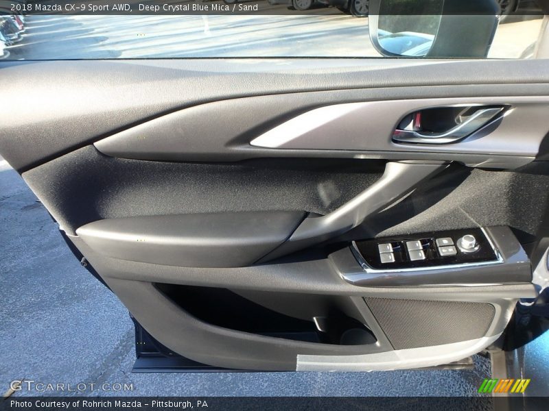 Deep Crystal Blue Mica / Sand 2018 Mazda CX-9 Sport AWD