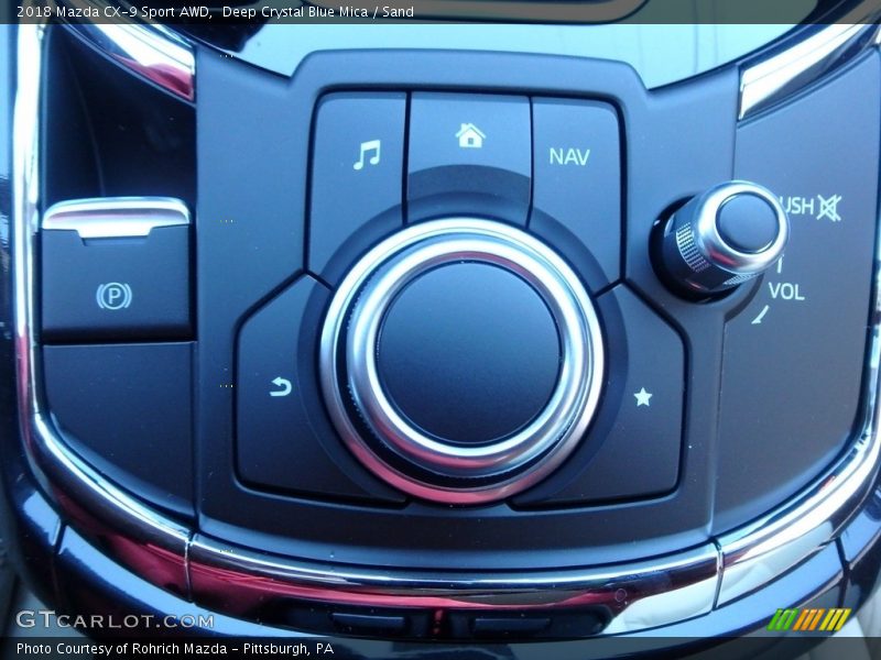 Deep Crystal Blue Mica / Sand 2018 Mazda CX-9 Sport AWD