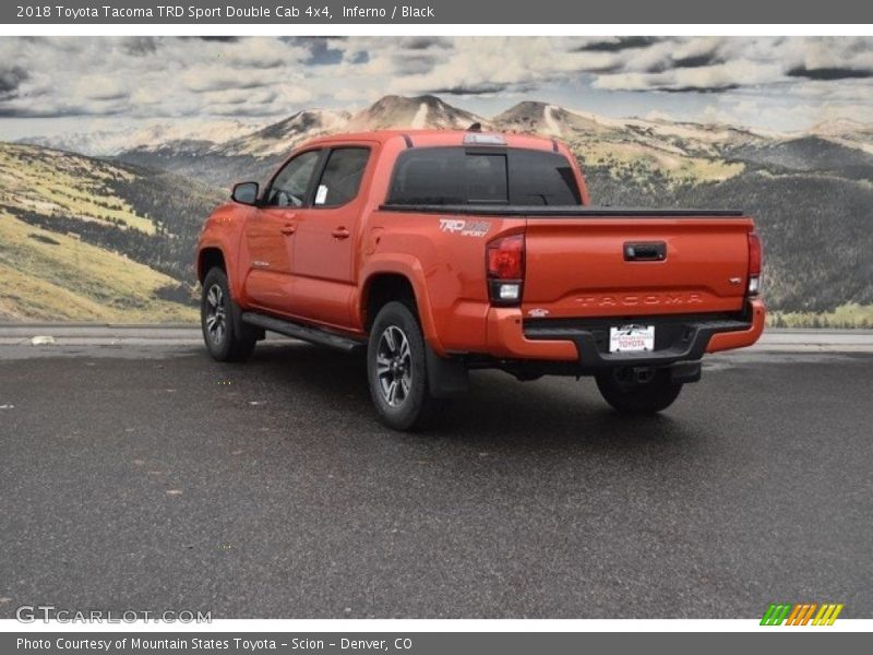 Inferno / Black 2018 Toyota Tacoma TRD Sport Double Cab 4x4