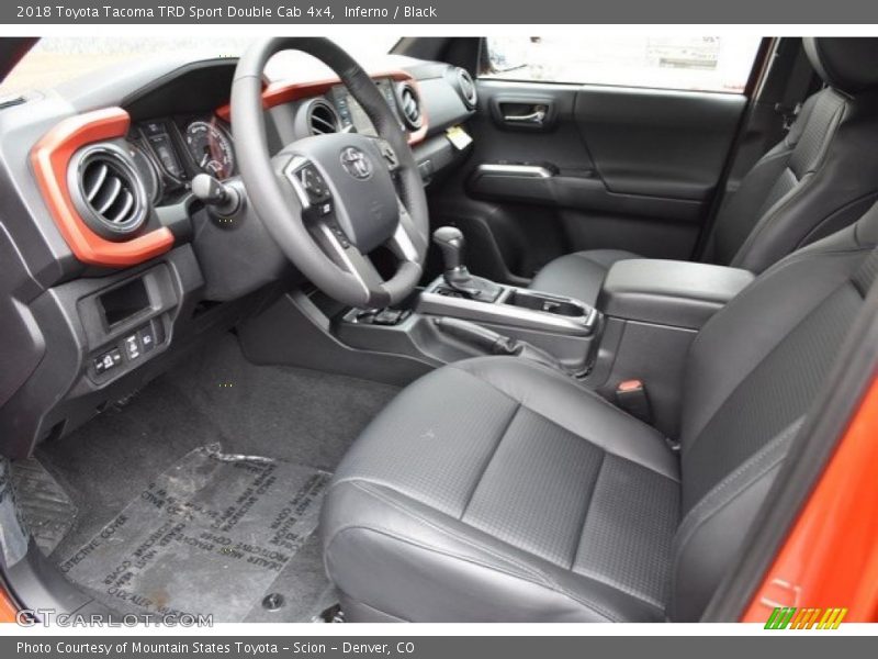  2018 Tacoma TRD Sport Double Cab 4x4 Black Interior
