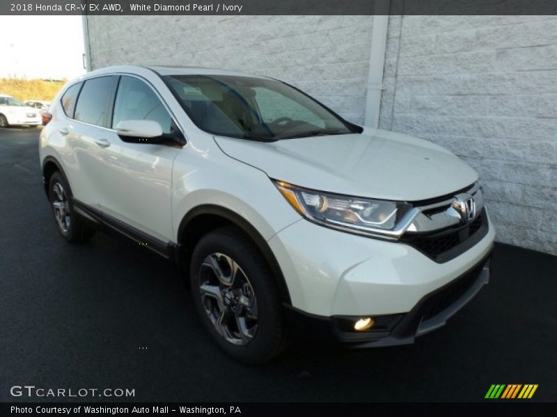 White Diamond Pearl / Ivory 2018 Honda CR-V EX AWD