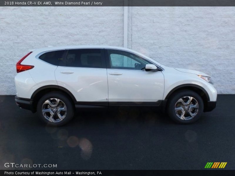 White Diamond Pearl / Ivory 2018 Honda CR-V EX AWD