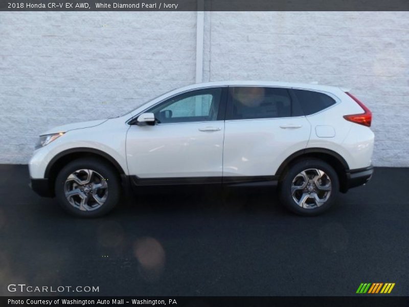 White Diamond Pearl / Ivory 2018 Honda CR-V EX AWD