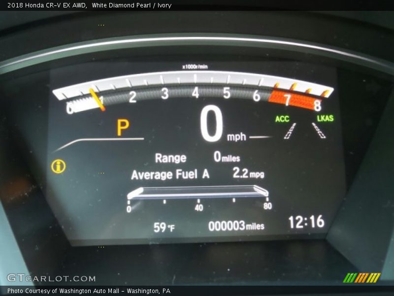 White Diamond Pearl / Ivory 2018 Honda CR-V EX AWD