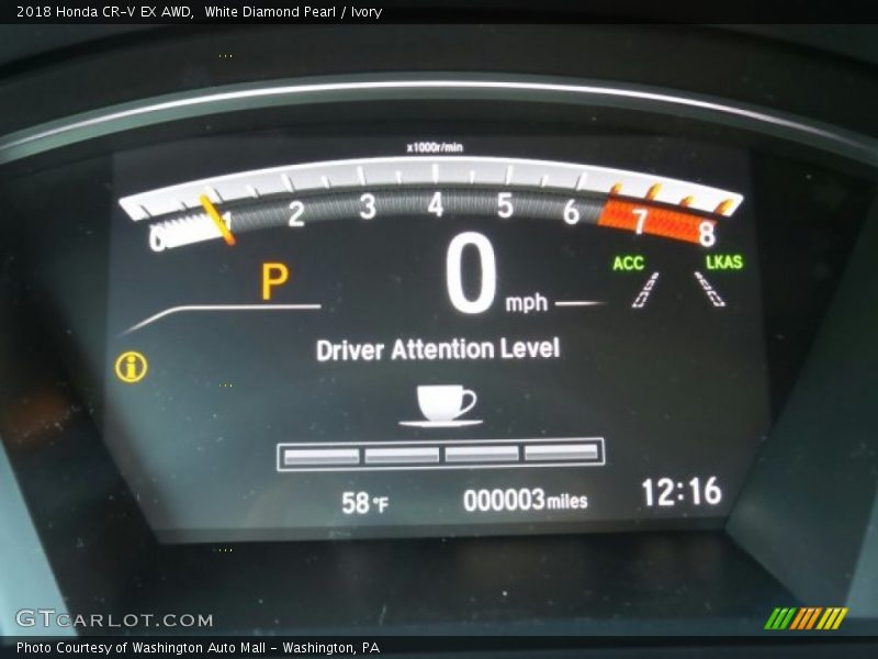 White Diamond Pearl / Ivory 2018 Honda CR-V EX AWD