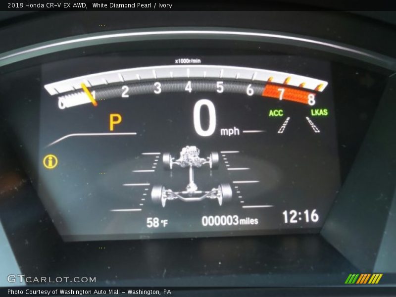 White Diamond Pearl / Ivory 2018 Honda CR-V EX AWD