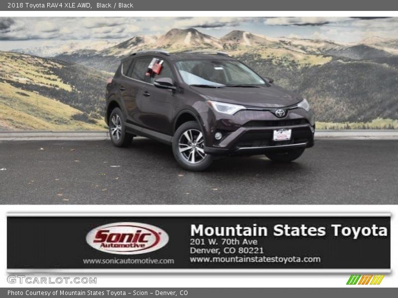 Black / Black 2018 Toyota RAV4 XLE AWD