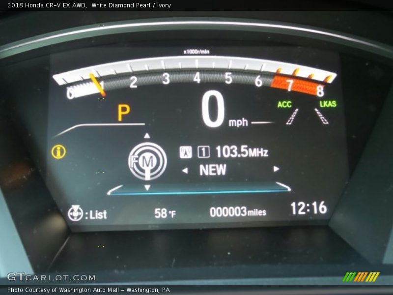 White Diamond Pearl / Ivory 2018 Honda CR-V EX AWD