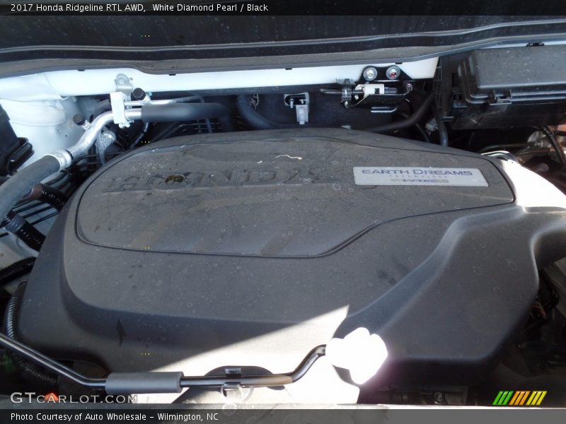 White Diamond Pearl / Black 2017 Honda Ridgeline RTL AWD