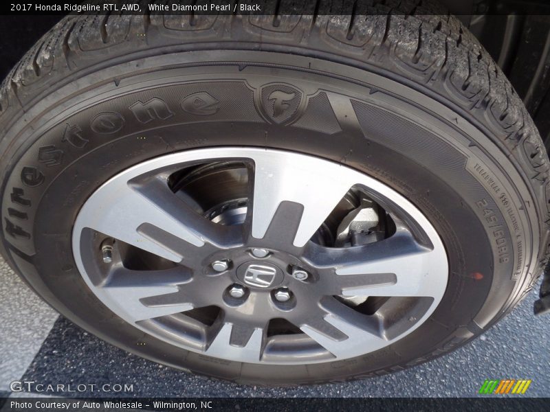 White Diamond Pearl / Black 2017 Honda Ridgeline RTL AWD