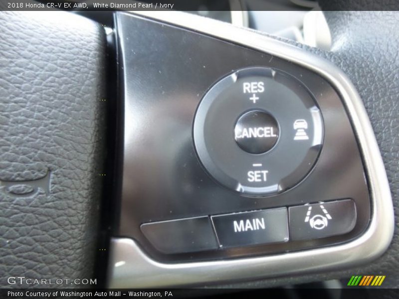 White Diamond Pearl / Ivory 2018 Honda CR-V EX AWD