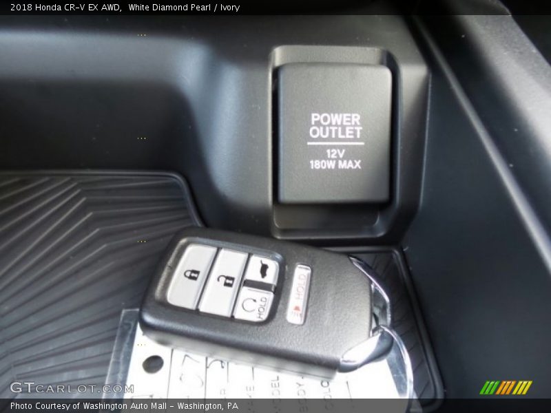 White Diamond Pearl / Ivory 2018 Honda CR-V EX AWD