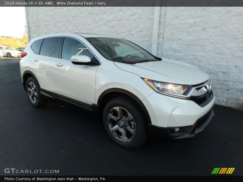 White Diamond Pearl / Ivory 2018 Honda CR-V EX AWD