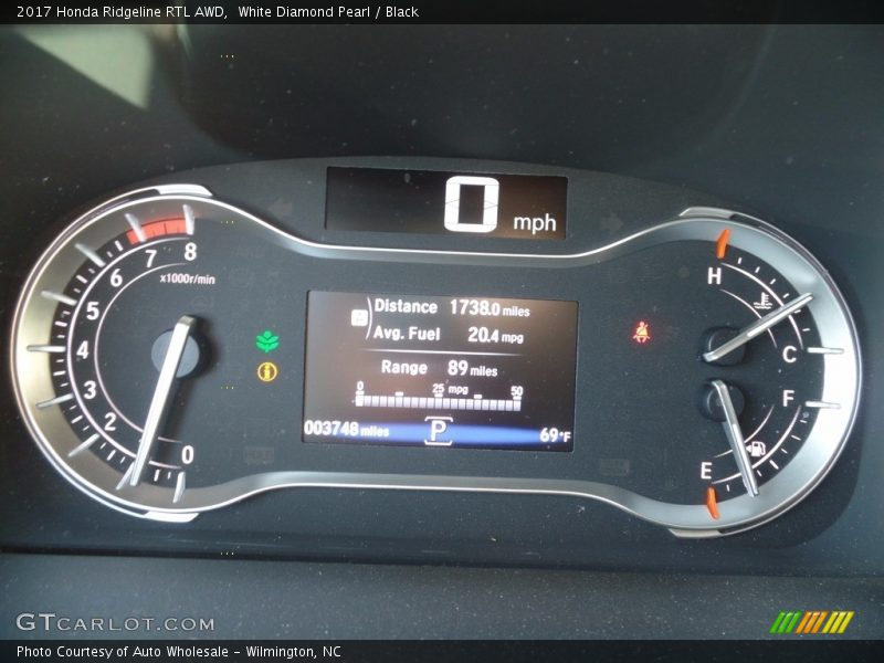White Diamond Pearl / Black 2017 Honda Ridgeline RTL AWD