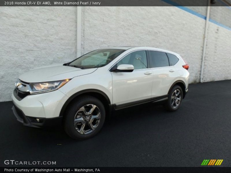 White Diamond Pearl / Ivory 2018 Honda CR-V EX AWD