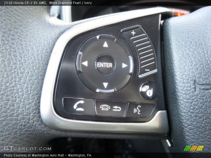 White Diamond Pearl / Ivory 2018 Honda CR-V EX AWD