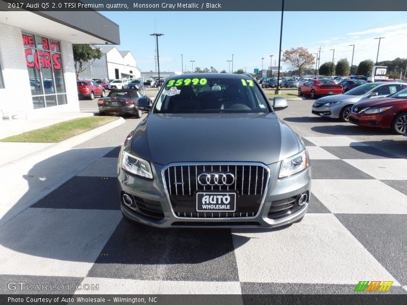 Monsoon Gray Metallic / Black 2017 Audi Q5 2.0 TFSI Premium quattro