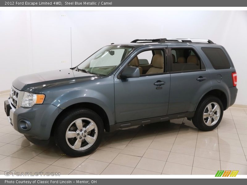 Steel Blue Metallic / Camel 2012 Ford Escape Limited 4WD