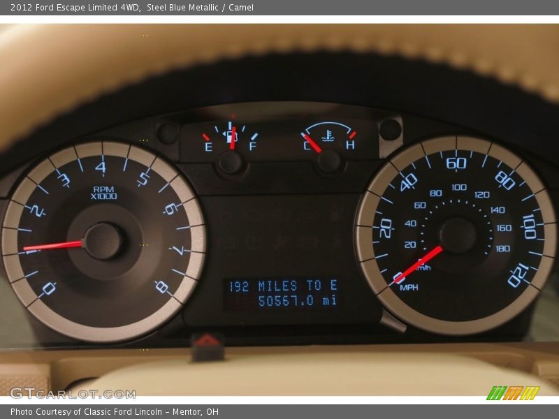 Steel Blue Metallic / Camel 2012 Ford Escape Limited 4WD