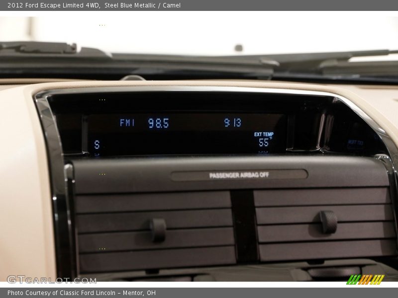 Steel Blue Metallic / Camel 2012 Ford Escape Limited 4WD