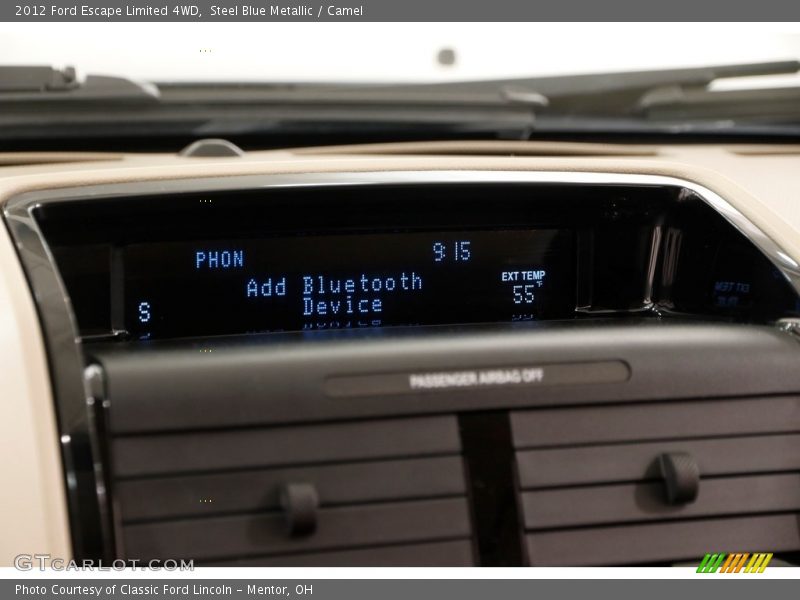 Steel Blue Metallic / Camel 2012 Ford Escape Limited 4WD