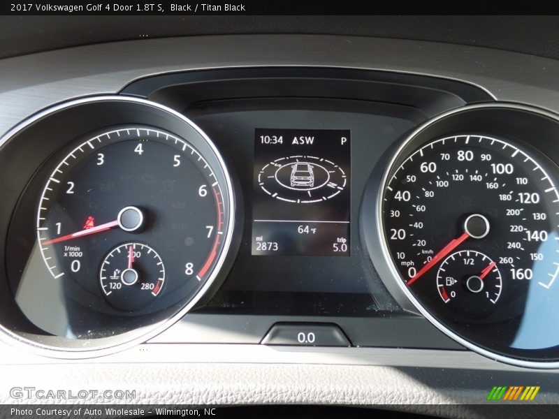 Black / Titan Black 2017 Volkswagen Golf 4 Door 1.8T S
