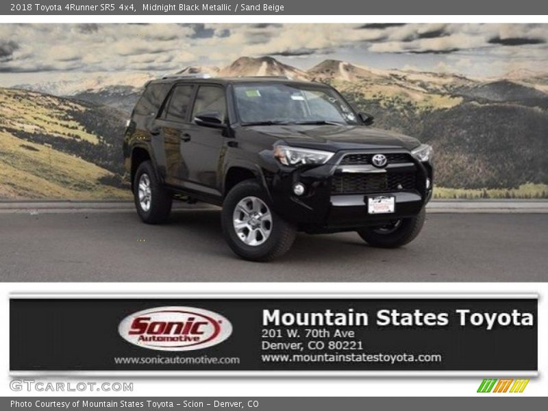 Midnight Black Metallic / Sand Beige 2018 Toyota 4Runner SR5 4x4
