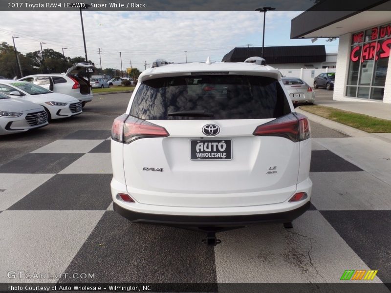 Super White / Black 2017 Toyota RAV4 LE AWD