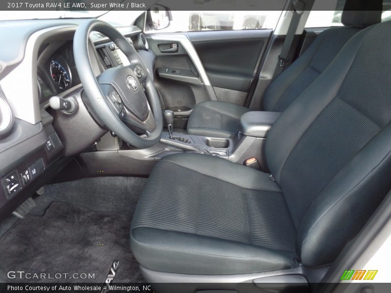Super White / Black 2017 Toyota RAV4 LE AWD
