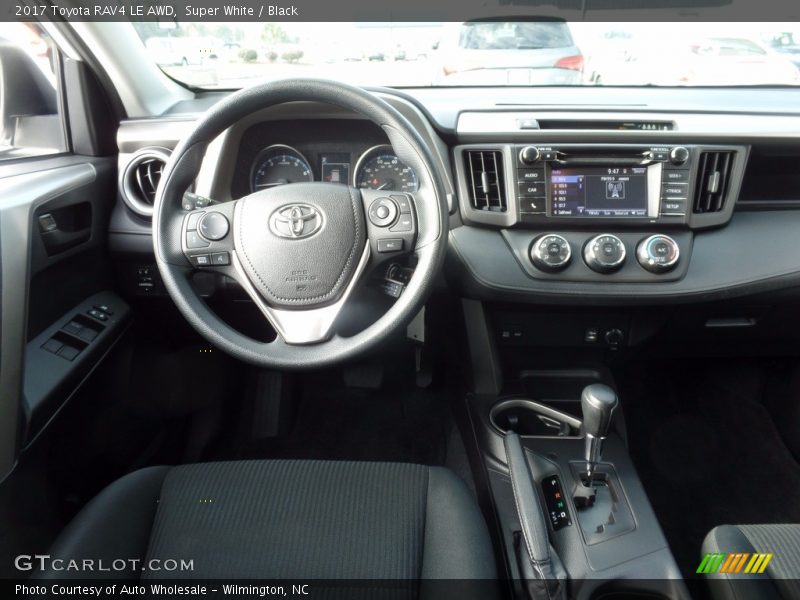 Super White / Black 2017 Toyota RAV4 LE AWD