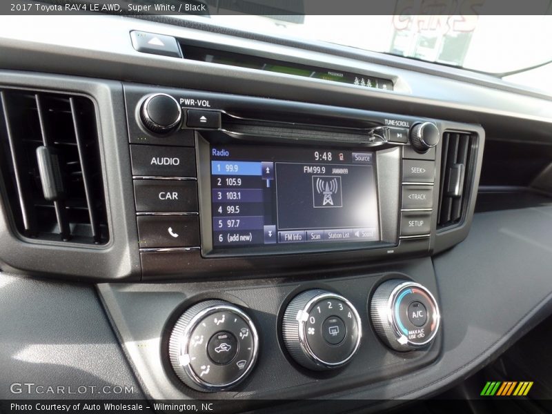 Super White / Black 2017 Toyota RAV4 LE AWD
