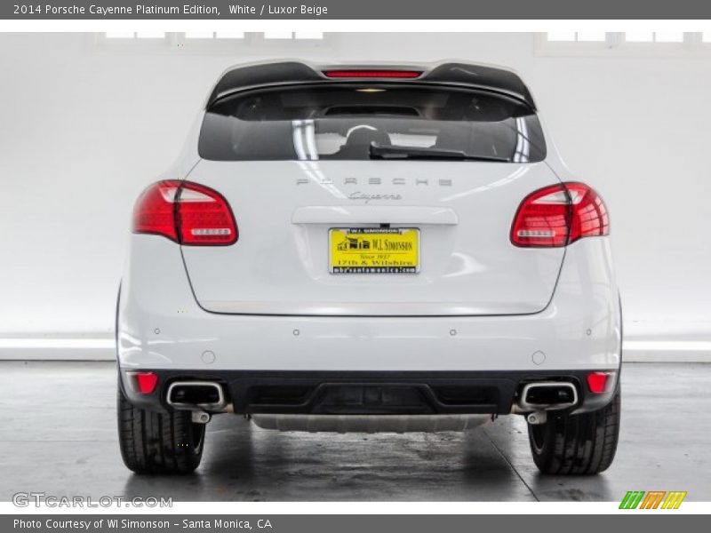 White / Luxor Beige 2014 Porsche Cayenne Platinum Edition