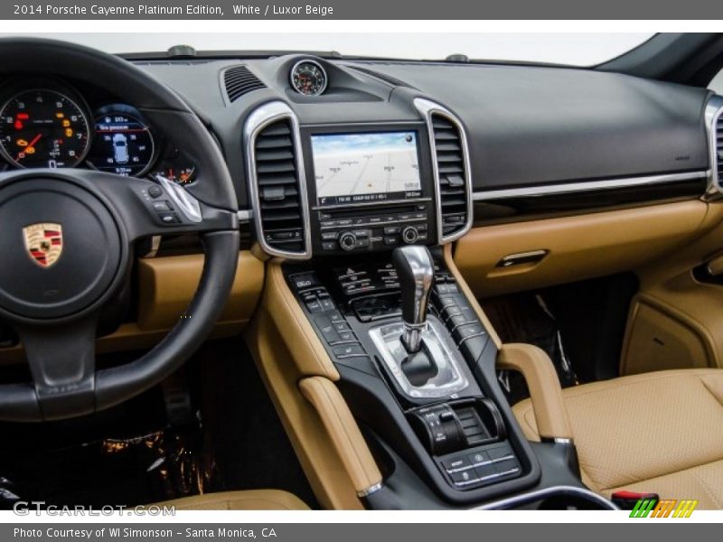 White / Luxor Beige 2014 Porsche Cayenne Platinum Edition