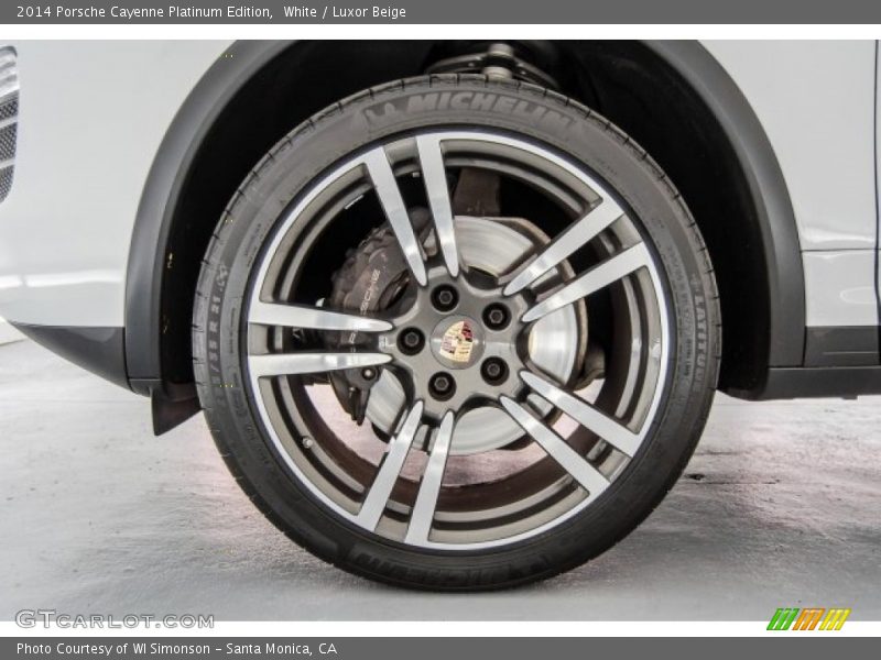 White / Luxor Beige 2014 Porsche Cayenne Platinum Edition