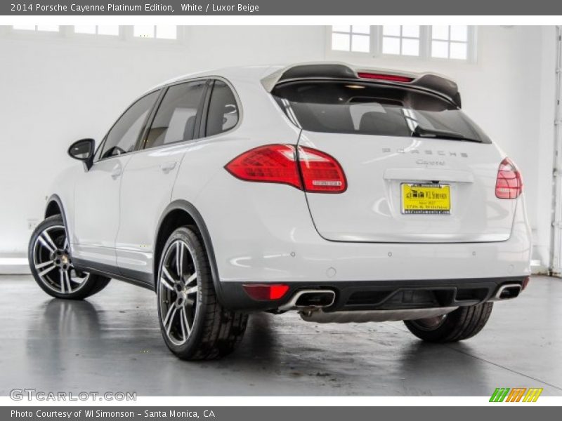 White / Luxor Beige 2014 Porsche Cayenne Platinum Edition
