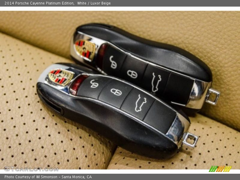 White / Luxor Beige 2014 Porsche Cayenne Platinum Edition